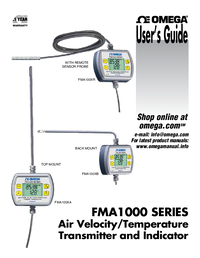 Thumbnail of document Manual - FMA1006R-MA Indicating Air Velocity/Temperature Xtr w/ I or V Output
